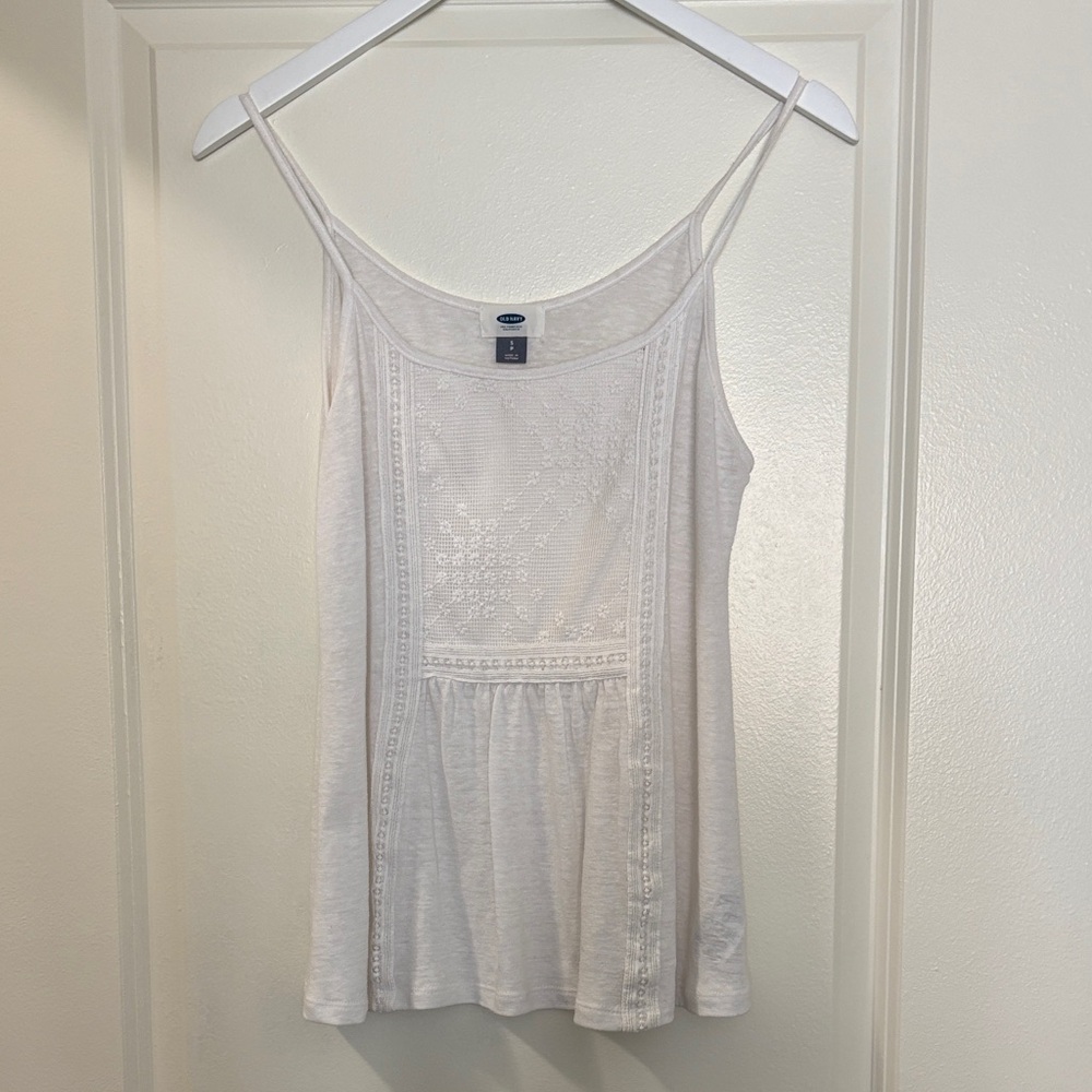 Old Navy White Lace TankTop